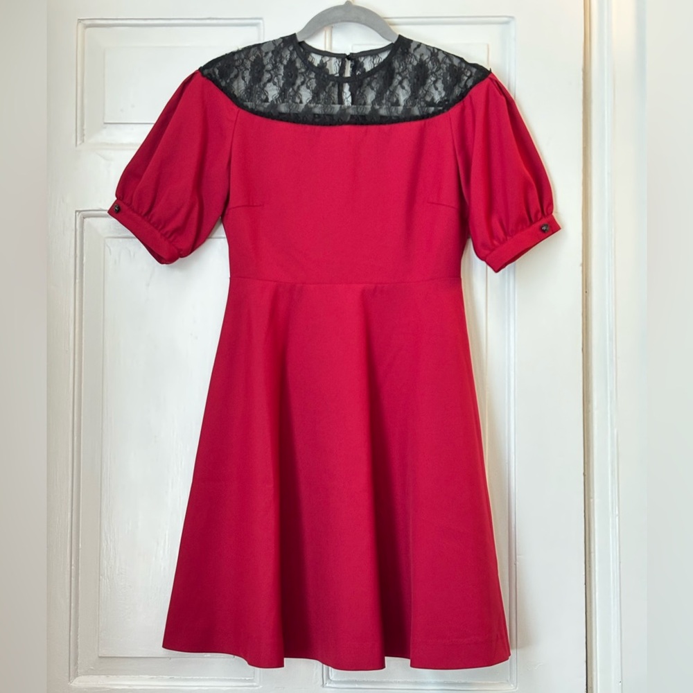 NWOT titty & co. Puff Sleeve Illusion Lace Lolita Dress